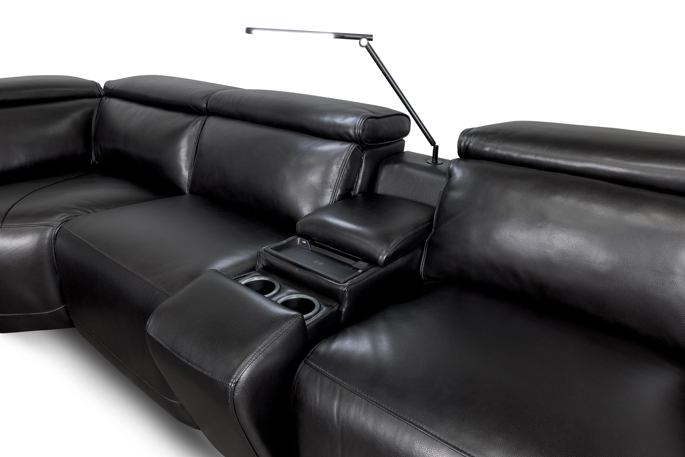 ALARA 6-PC ZERO-GRAVITY LEATHER POWER RECLINING SECTIONAL | Morris
