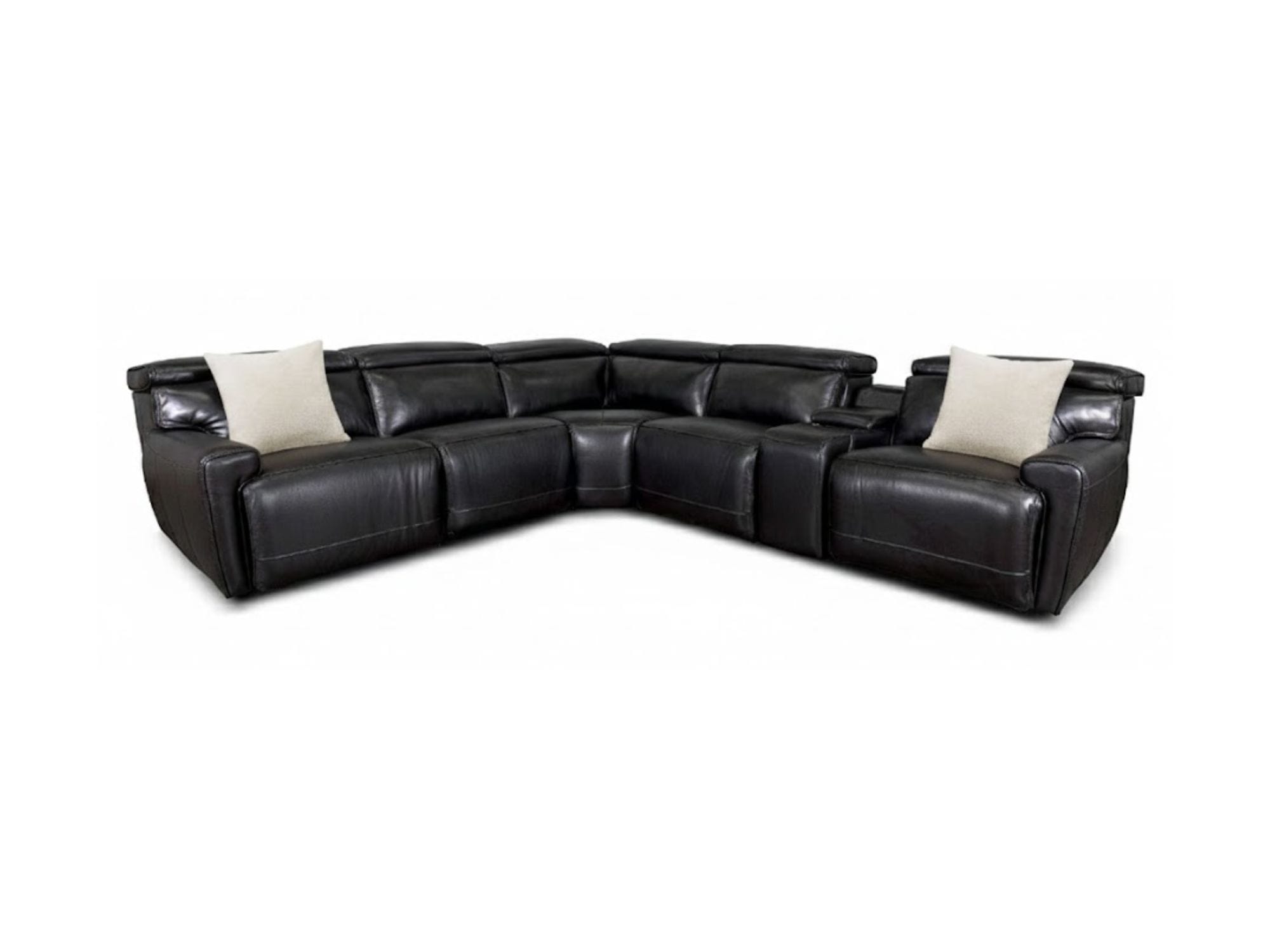 ALARA 6-PC ZERO-GRAVITY LEATHER POWER RECLINING SECTIONAL | Morris