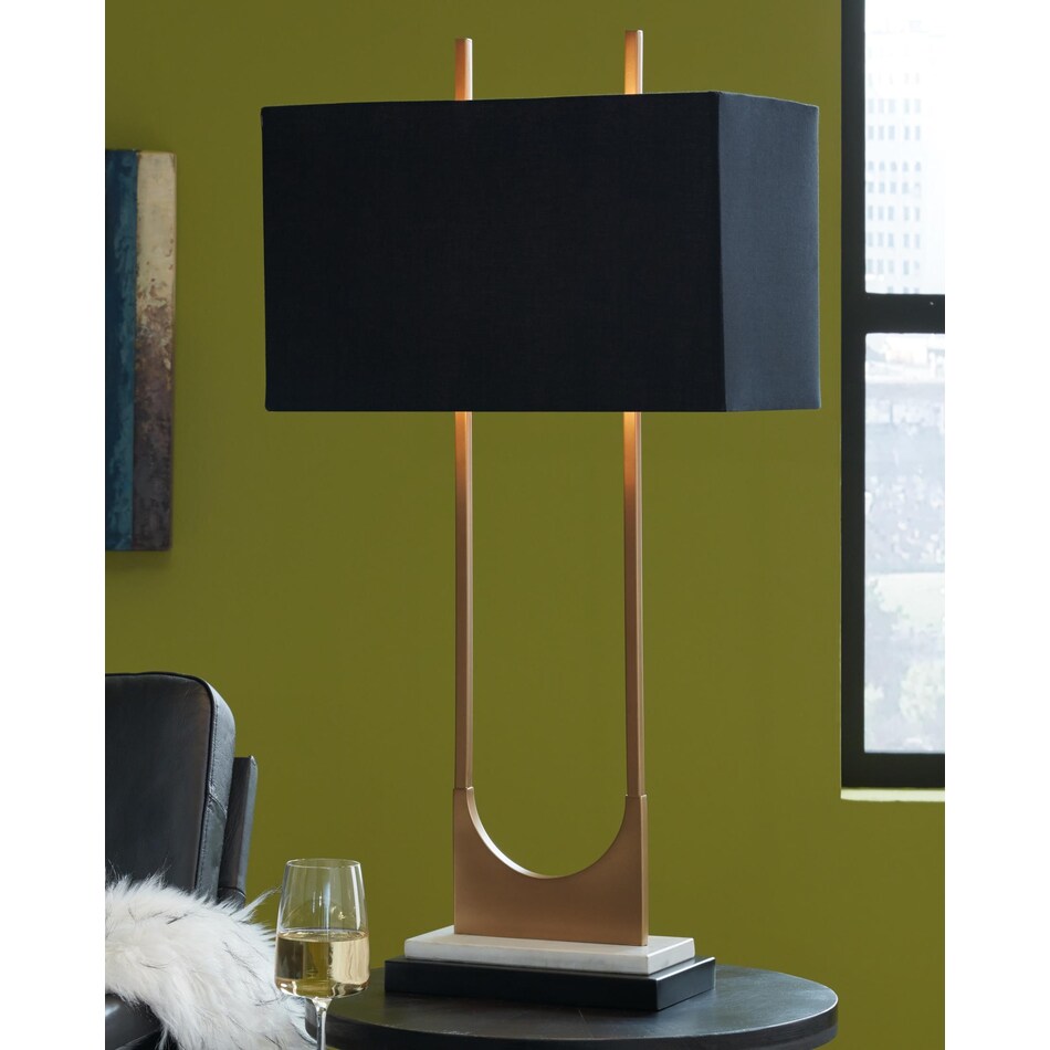 black table lamp   