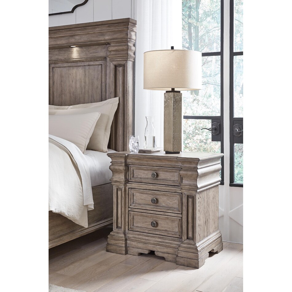 blairhurst light grayish brown nightstand   