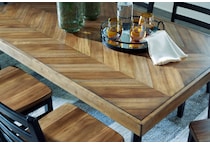 blondon brown black dining set   