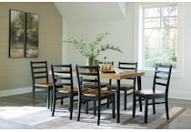 blondon brown black dining set   
