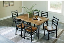 blondon brown black dining set   