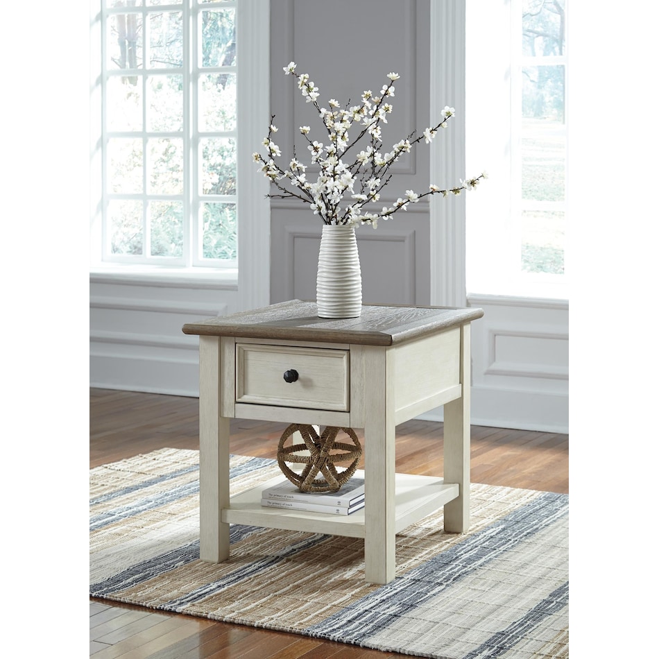 bolanburg two tone end table   