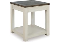 bolanburg white end table   