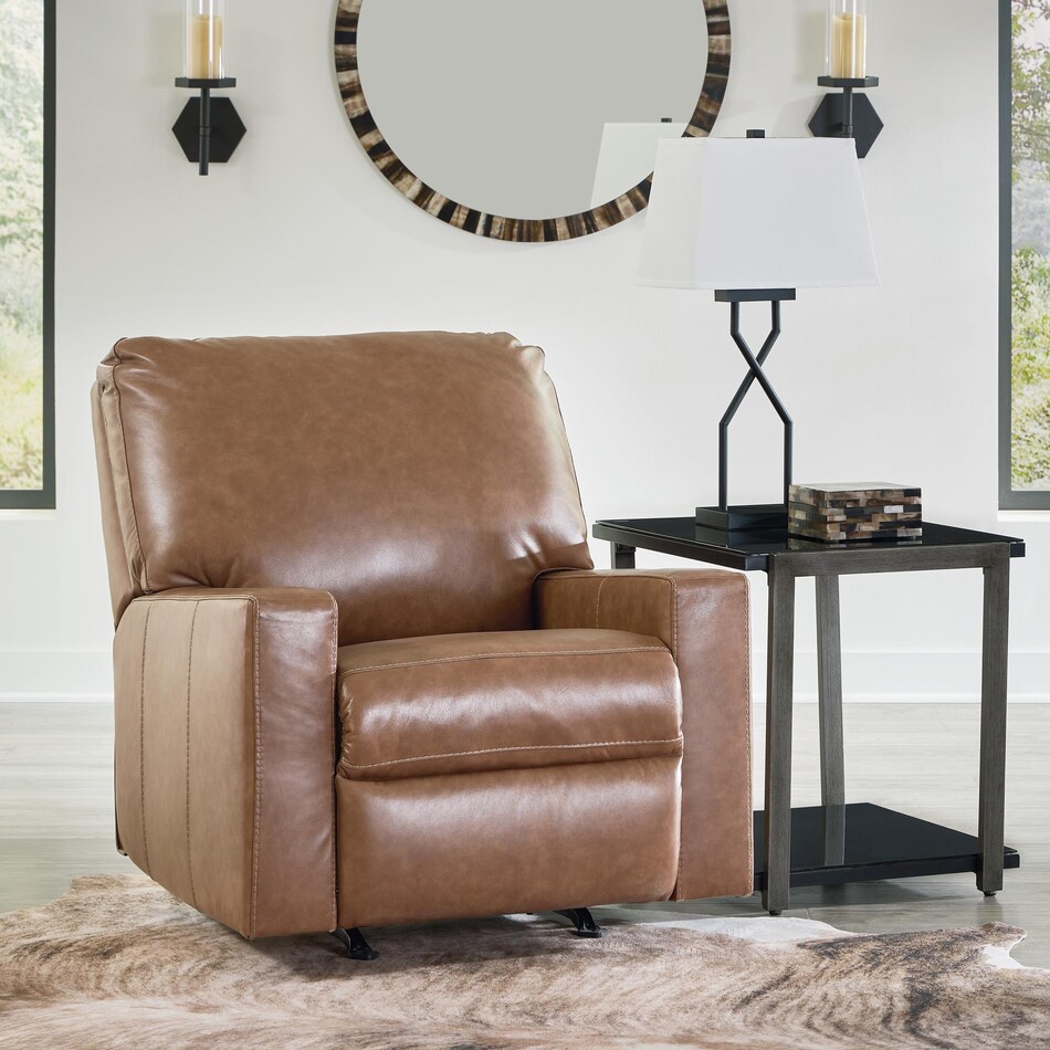 bolsena brown leather recliner   