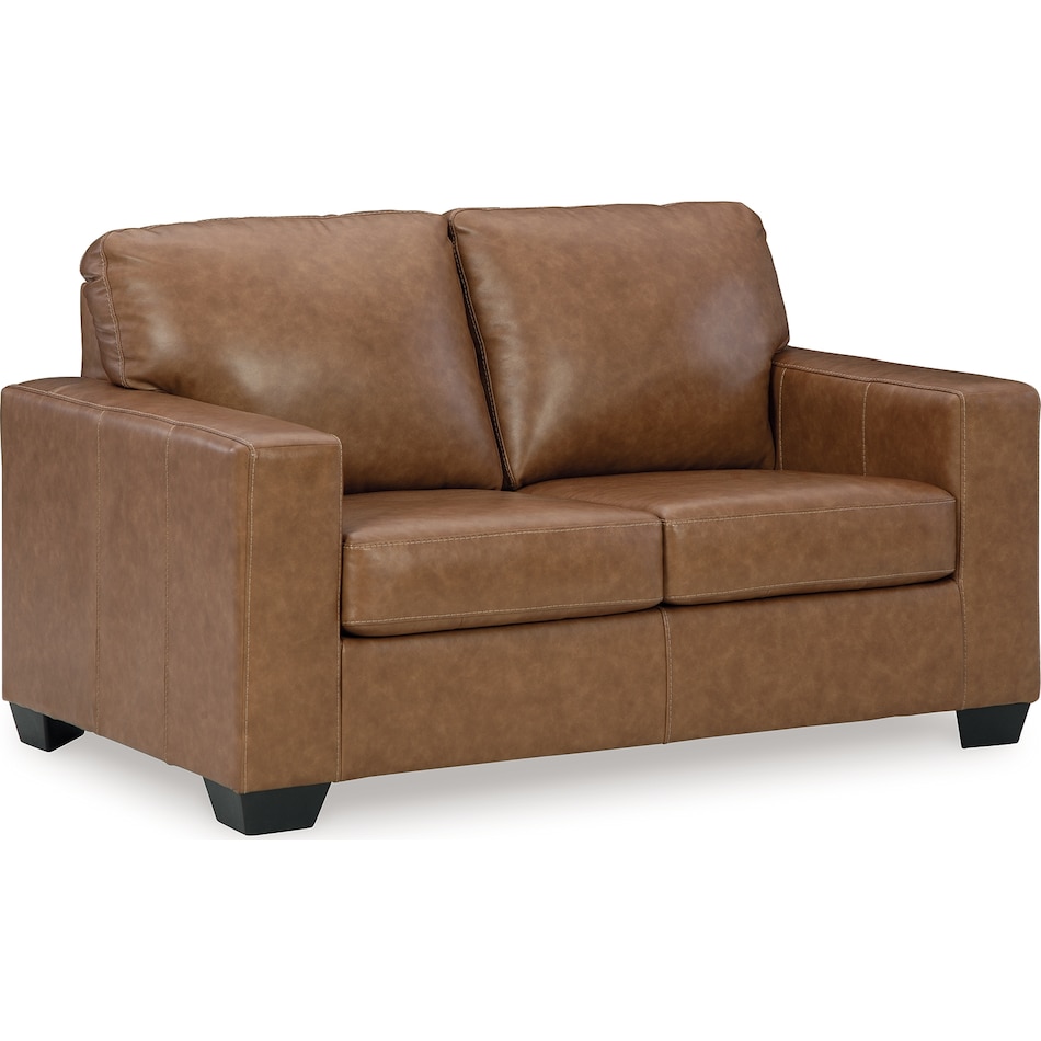 bolsena caramel leather loveseat   