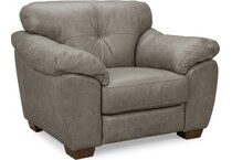 bosco mushroom leather chair   