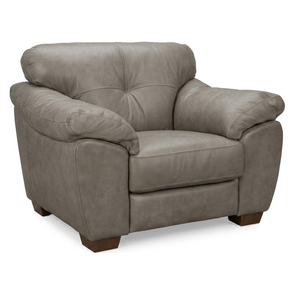 bosco mushroom leather chair   