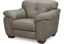 bosco mushroom leather chair   
