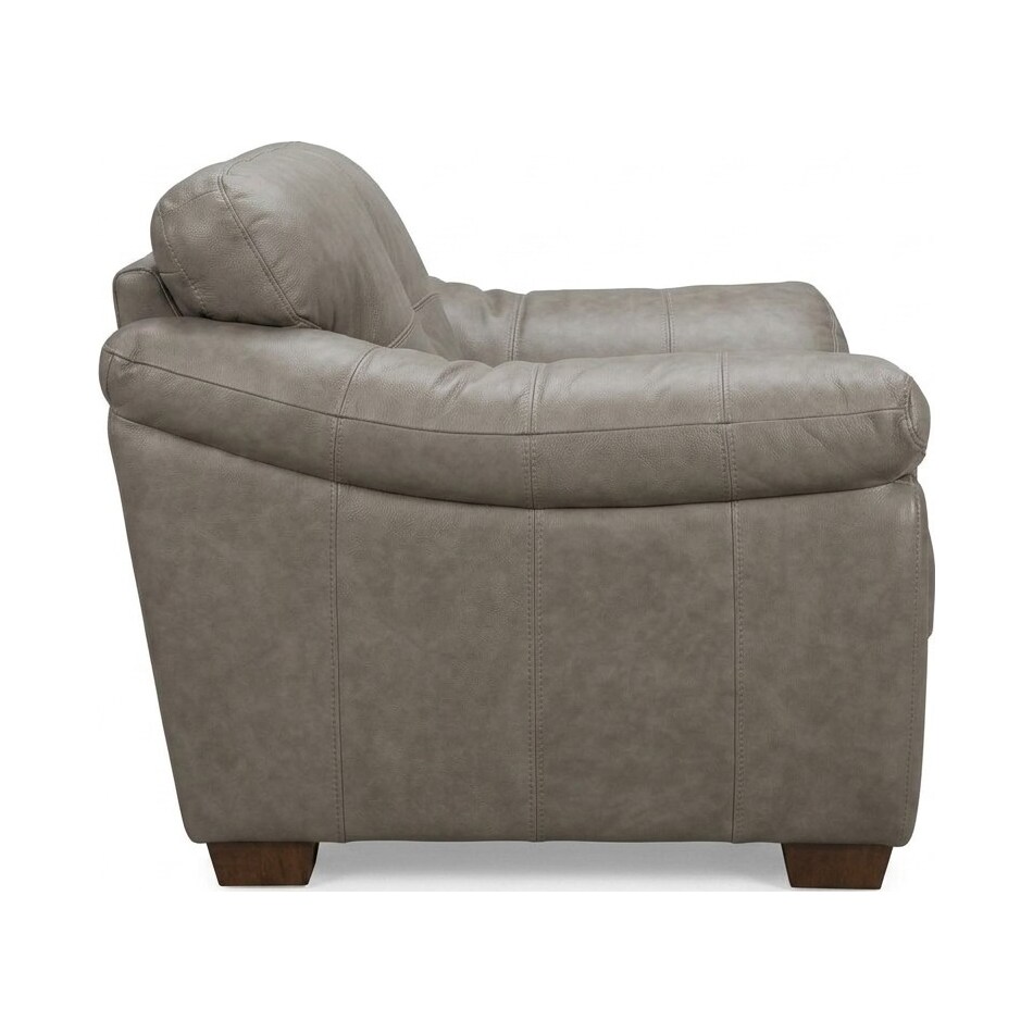 bosco mushroom leather chair   