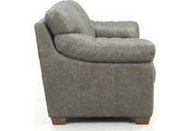 bosco mushroom leather loveseat   