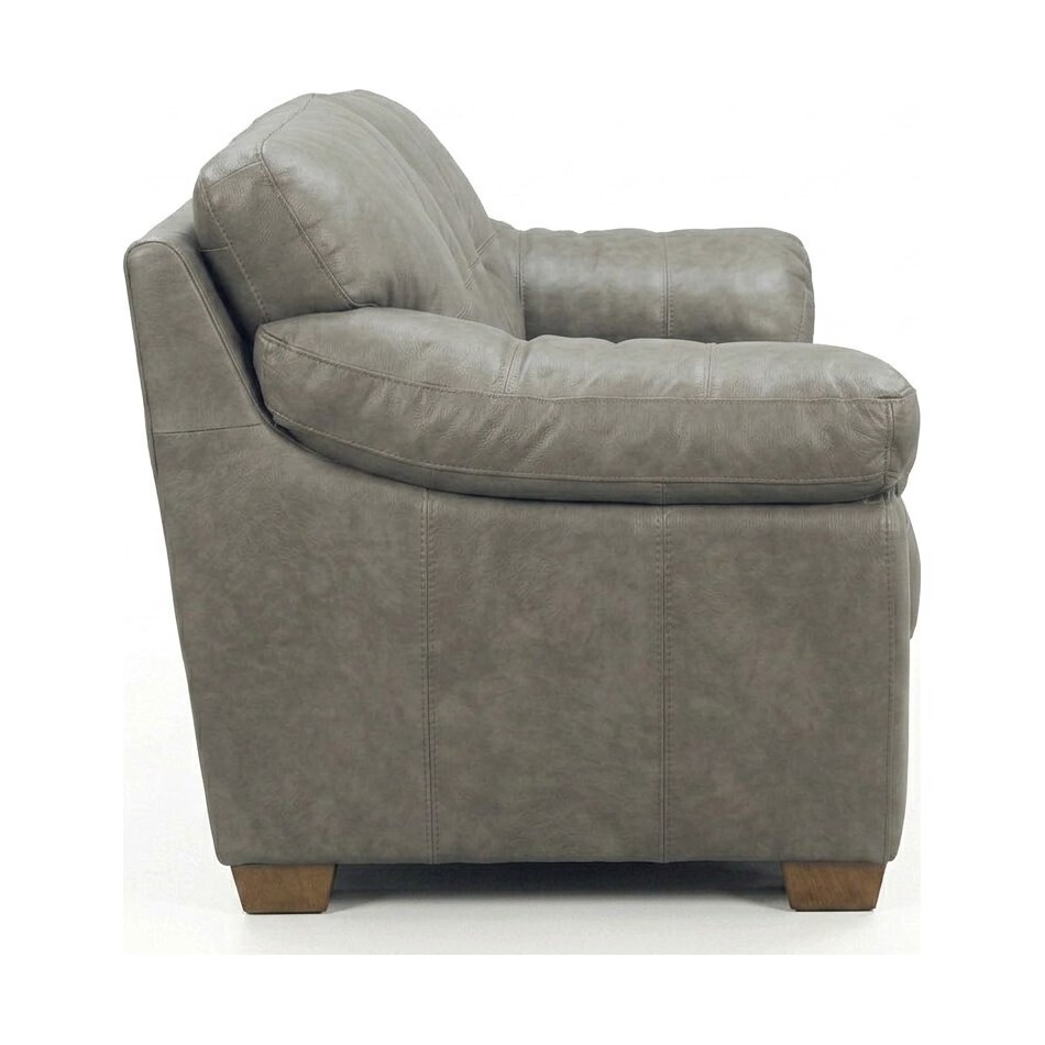 bosco mushroom leather loveseat   