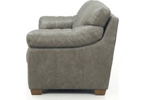 bosco mushroom leather loveseat   