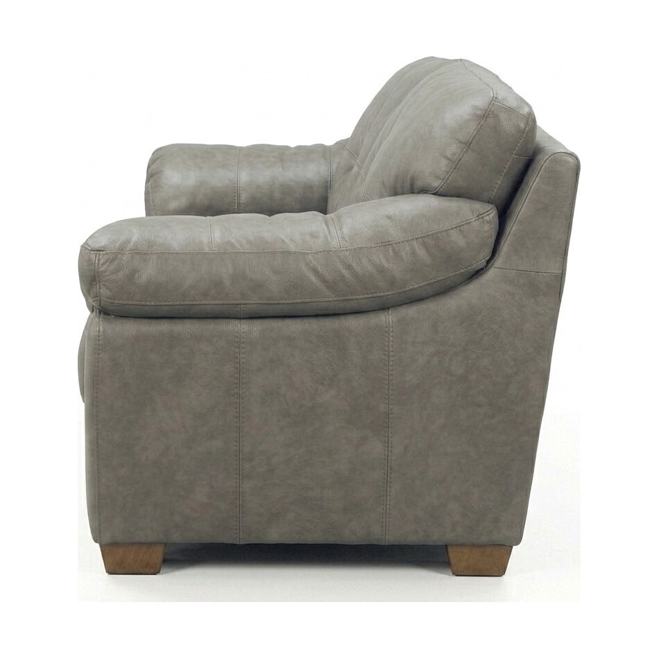 bosco mushroom leather loveseat   