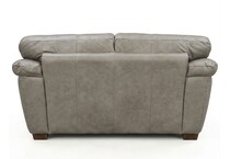 bosco mushroom leather loveseat   
