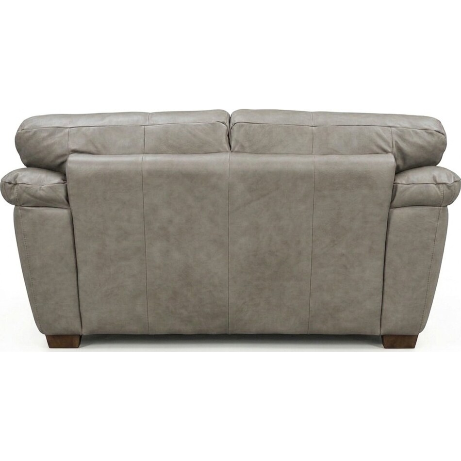 bosco mushroom leather loveseat   