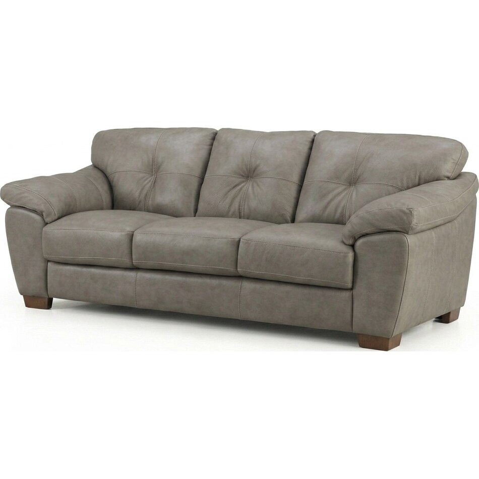 bosco mushroom leather sofa   