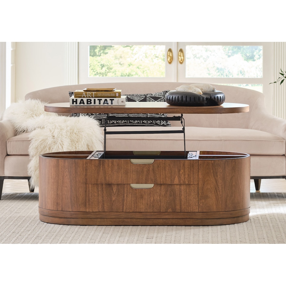 boston spiced caramel cocktail table lift top   