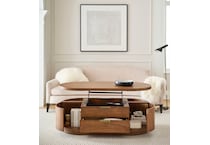boston spiced caramel cocktail table lift top   