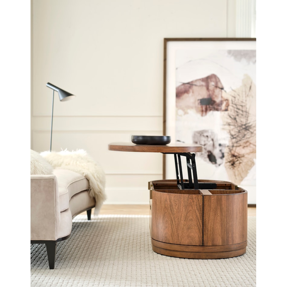 boston spiced caramel cocktail table lift top   