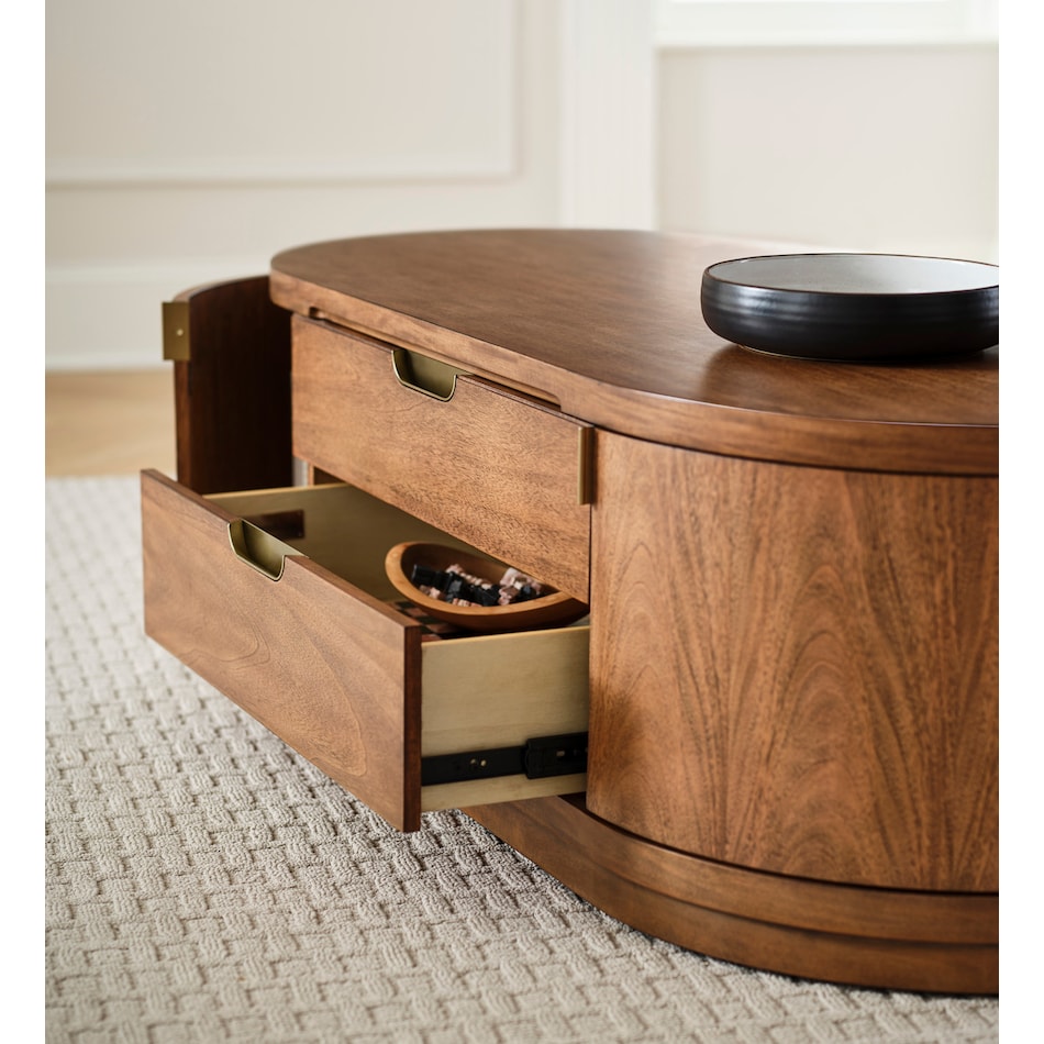 boston spiced caramel cocktail table lift top   