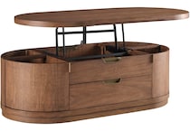 boston spiced caramel cocktail table lift top   