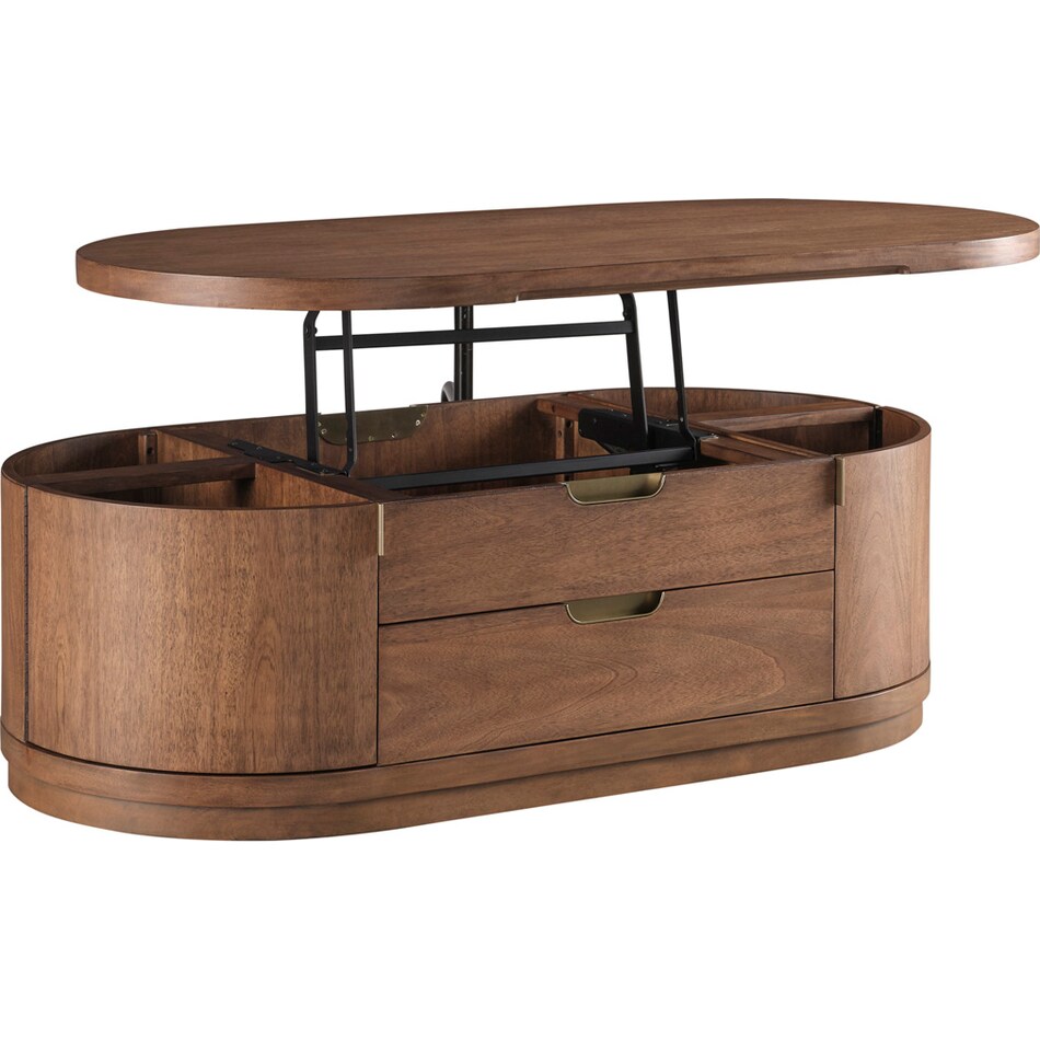 boston spiced caramel cocktail table lift top   