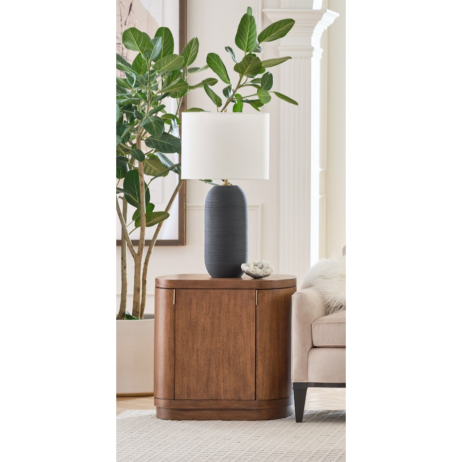 boston spiced caramel end table   