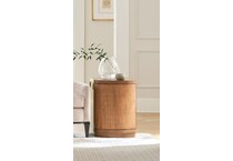 boston spiced caramel end table   