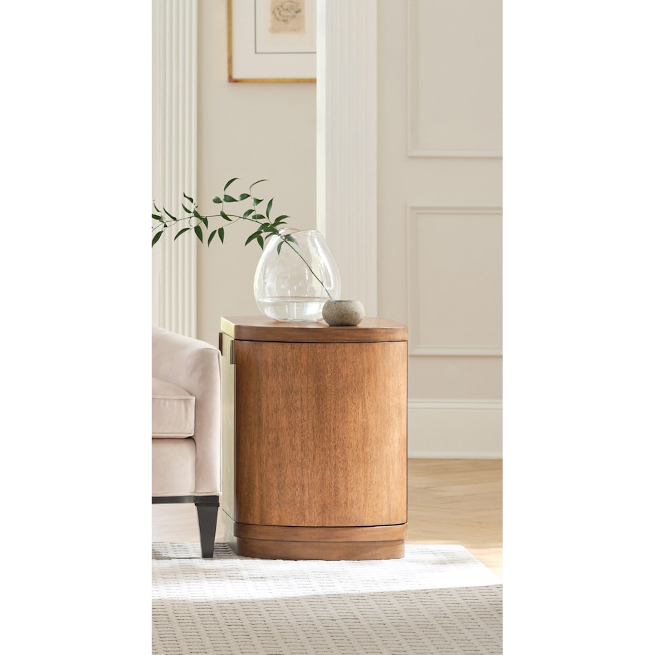 boston spiced caramel end table   