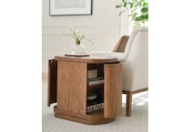 boston spiced caramel end table   