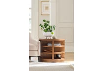 boston spiced caramel end table   