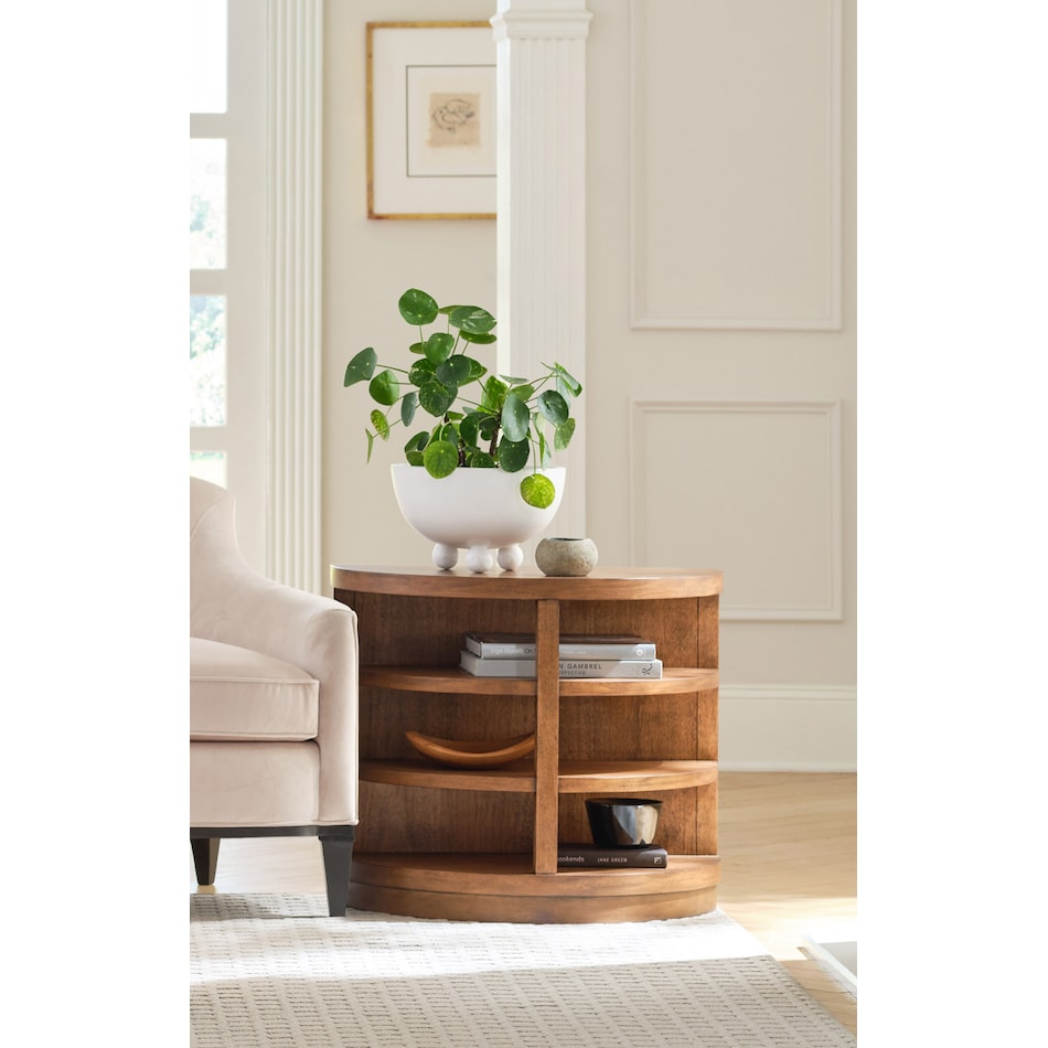boston spiced caramel end table   