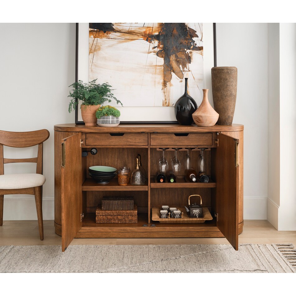 boston spiced caramel sideboard server   