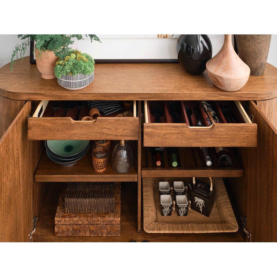boston spiced caramel sideboard server   