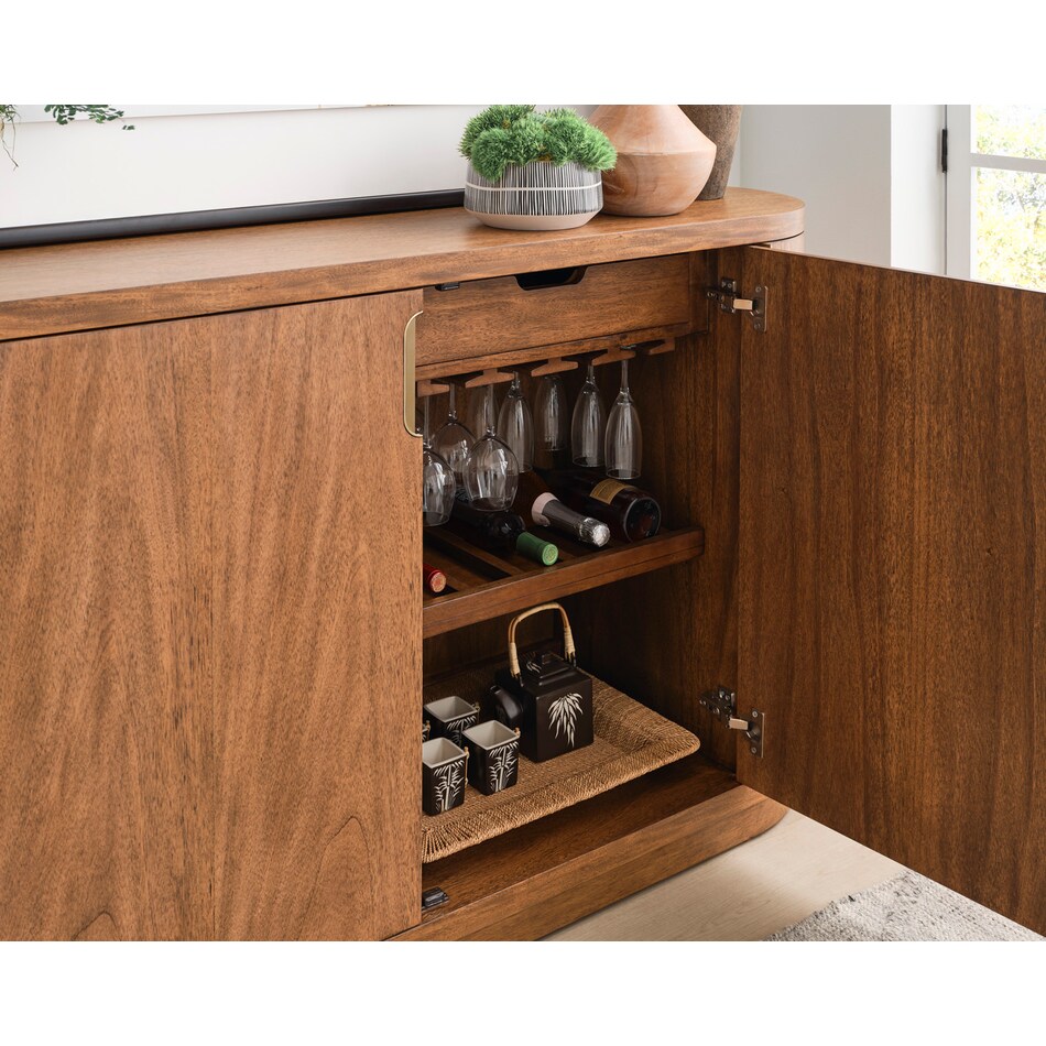 boston spiced caramel sideboard server   