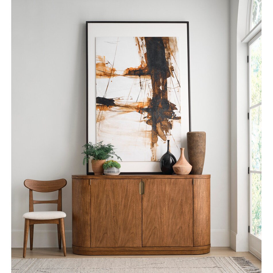 boston spiced caramel sideboard server   