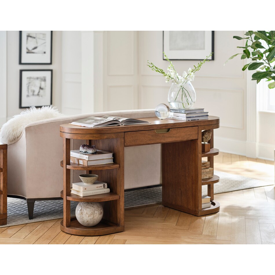boston spiced caramel sofa table   