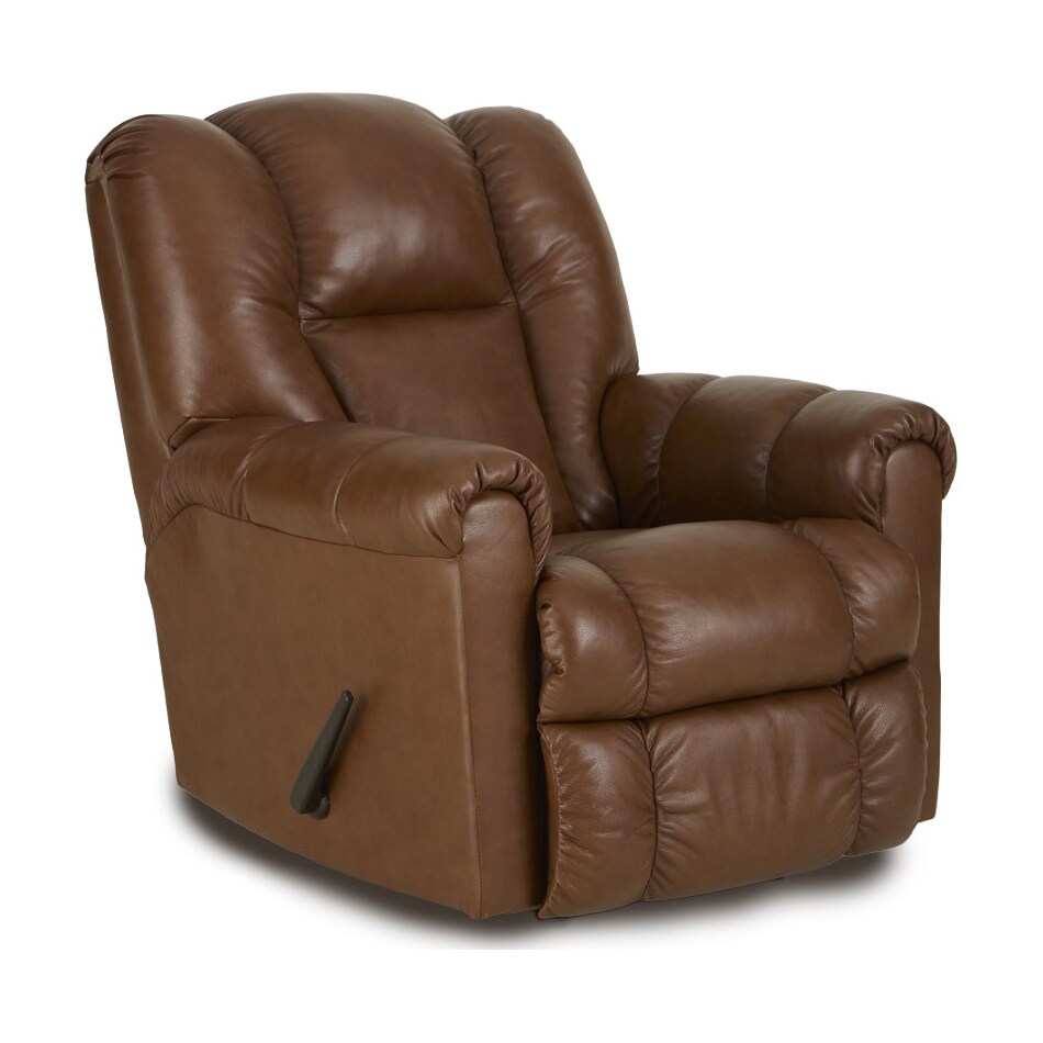 bowen saddle leather rocker recliner   