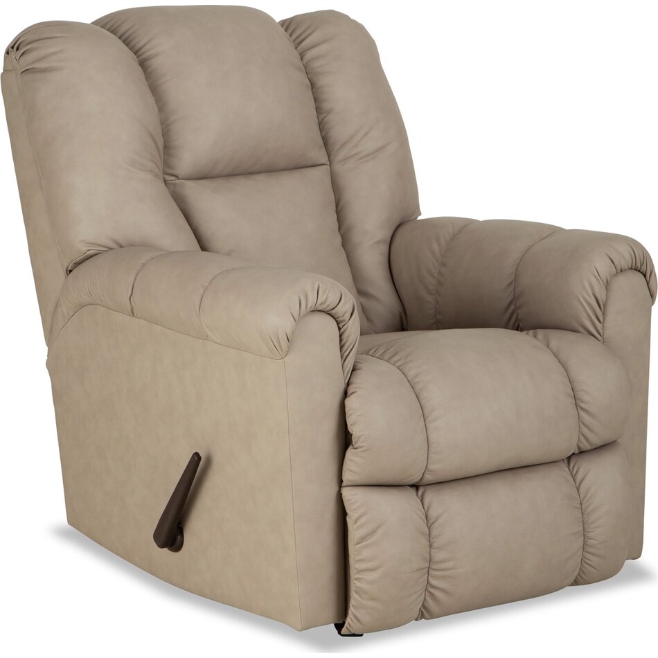 bowen stone leather rocker recliner   