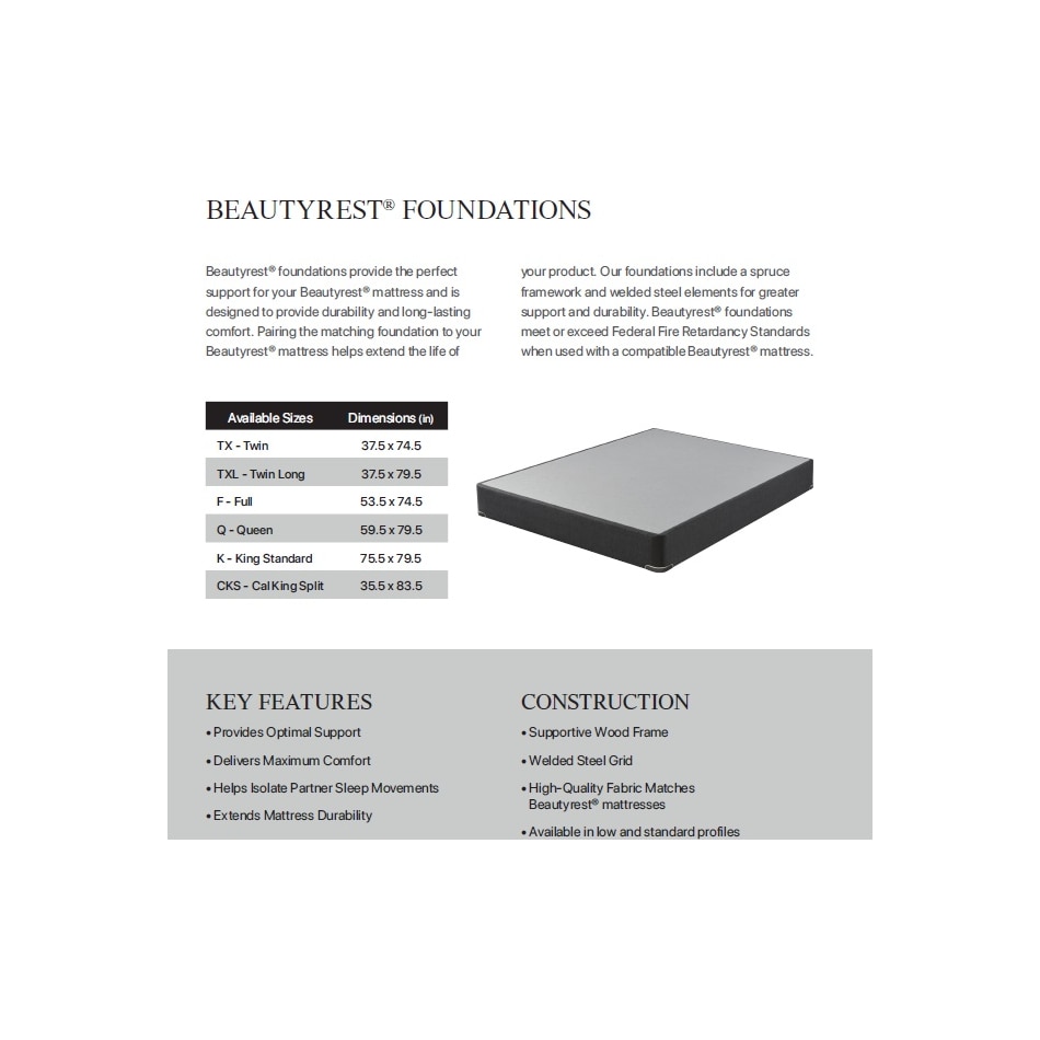 box spring queen low profile   