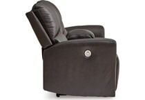 boxmere power leather reclining console loveseat   