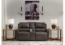 boxmere power leather reclining console loveseat   