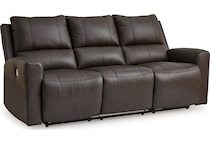 boxmere power leather reclining sofa   