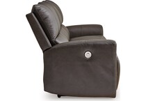 boxmere power leather reclining sofa   