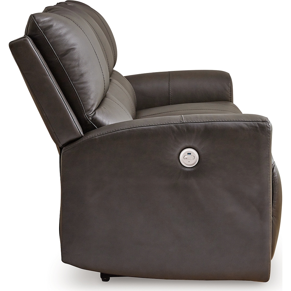 boxmere power leather reclining sofa   