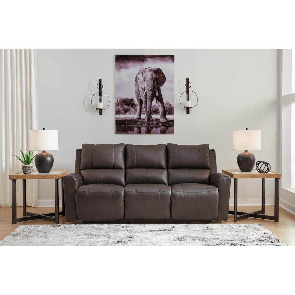 boxmere power leather reclining sofa   