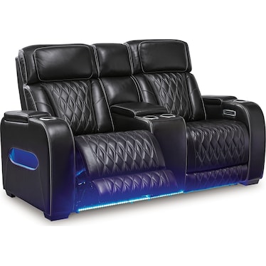 BOYINGTON LEATHER POWER RECLINING LOVESEAT