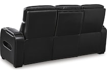 boyington black power leather reclining sofa   